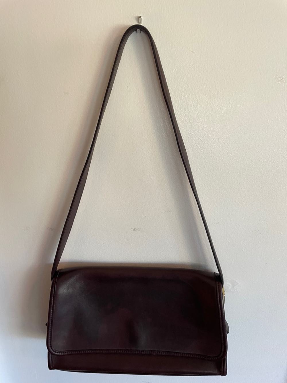 COACH Vintage Andrea Flap Shoulder Bag/Allison Flap Bag Mahogany Brown - Picture 7 of 17